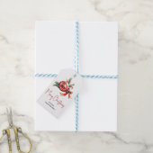 Weihnachtsschmuck mit rotem Bogen und Tannenverzwe Geschenkanhänger (Mit Garn)