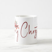 Weihnachtsschmuck mit rotem Bogen und Tannenverzwe Kaffeetasse (Mittel)