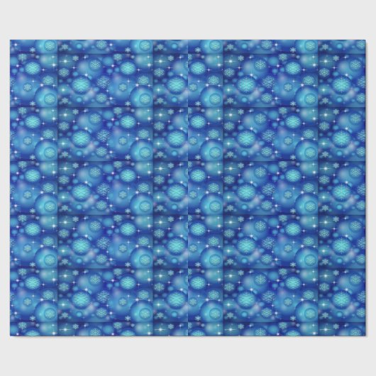 Weihnachtsschmuck mit Schnee Geschenkpapier (Saum)