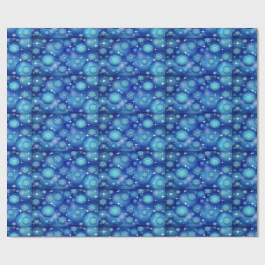 Weihnachtsschmuck mit Schnee Geschenkpapier (Flach)