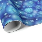 Weihnachtsschmuck mit Schnee Geschenkpapier (Rolleneckpunkt)