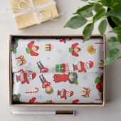 Weihnachtsschmuck mit Schneemann, Elfen, Engel ti Seidenpapier (Geschenk)