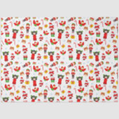 Weihnachtsschmuck mit Schneemann, Elfen, Engel ti Seidenpapier (Vorderseite)