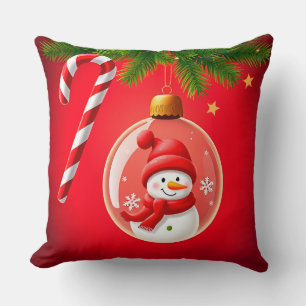 Weihnachtsschmuck mit Schneemann Kissen