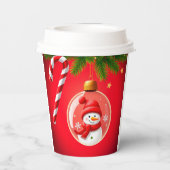 Weihnachtsschmuck mit Snowman Pappbecher (Rückseite)