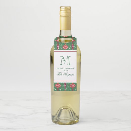 Weihnachtsschmuck Monogram Flaschenanhänger (Auf Flasche)