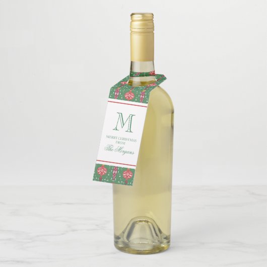 Weihnachtsschmuck Monogram Flaschenanhänger (Angewinkelt)