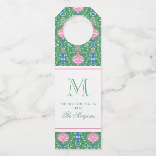 Weihnachtsschmuck Monogram Flaschenanhänger (Vorderseite)