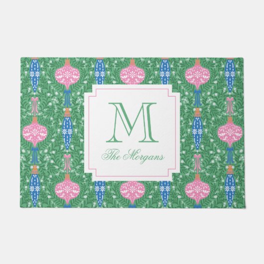 Weihnachtsschmuck Monogram Fußmatte (Vorderseite)