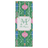 Weihnachtsschmuck Monogram Geschenktüte Für Weinflaschen (Vorderseite)
