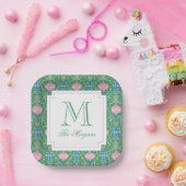 Weihnachtsschmuck Monogram Pappteller (Party)