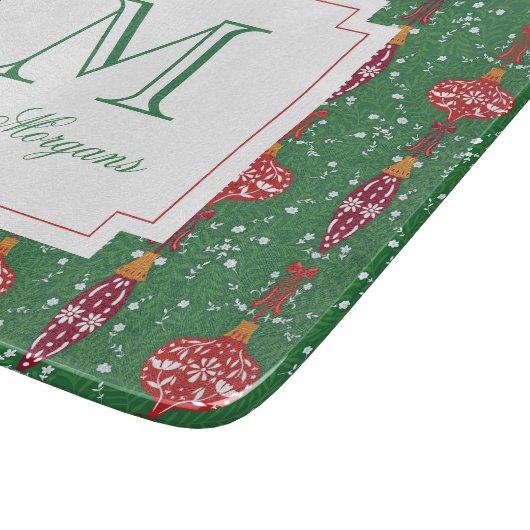 Weihnachtsschmuck Monogram Schneidebrett (Ecke)