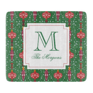 Weihnachtsschmuck Monogram Schneidebrett