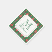 Weihnachtsschmuck Monogram Serviette (Ecke)