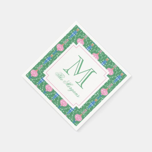 Weihnachtsschmuck Monogram Serviette (Ecke)