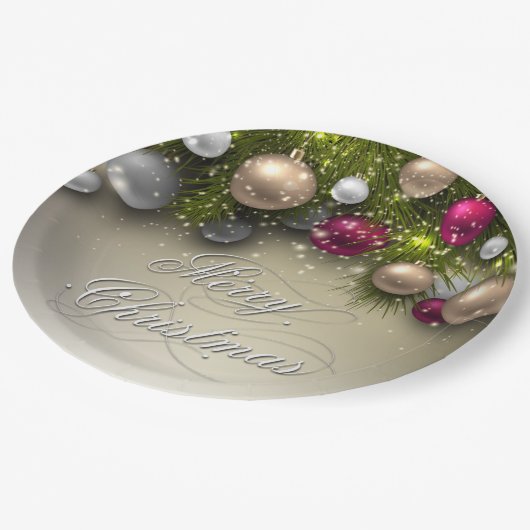 Weihnachtsschmuck - Multi Pappteller (Schrägansicht)