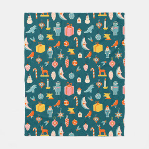 Weihnachtsschmuck Muster Fleecedecke