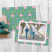 Weihnachtsschmuck Muster Foto Feiertagskarte