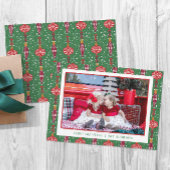 Weihnachtsschmuck Muster Foto Feiertagskarte