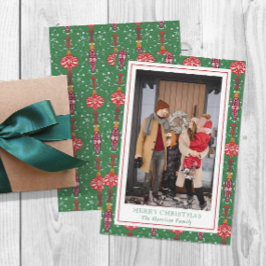 Weihnachtsschmuck Muster Foto Feiertagskarte