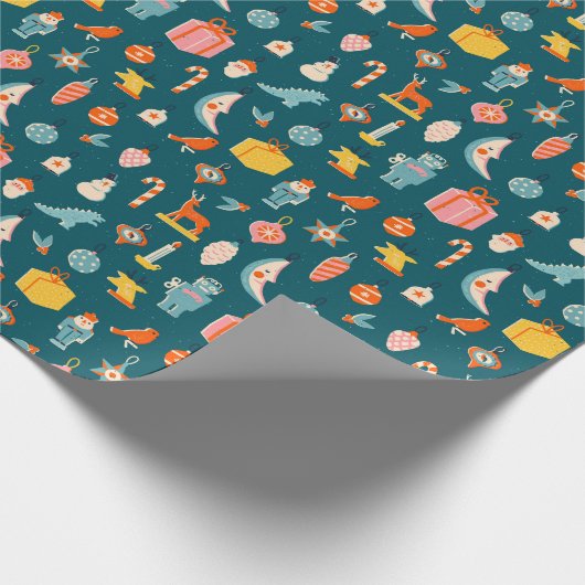 Weihnachtsschmuck Muster Geschenkpapier (Ecke)