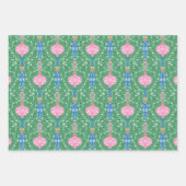 Weihnachtsschmuck Muster Geschenkpapier Set (Vorderseite 3)