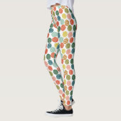 Weihnachtsschmuck-Muster in grüner Wasserfarbe Leggings (Links)