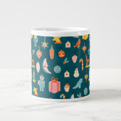 Weihnachtsschmuck Muster Jumbo-Tasse (Vorderseite)