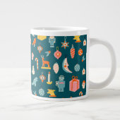 Weihnachtsschmuck Muster Jumbo-Tasse (Rechts)