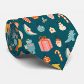 Weihnachtsschmuck Muster Krawatte (Gerollt)