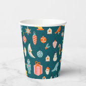 Weihnachtsschmuck Muster Pappbecher (Links)