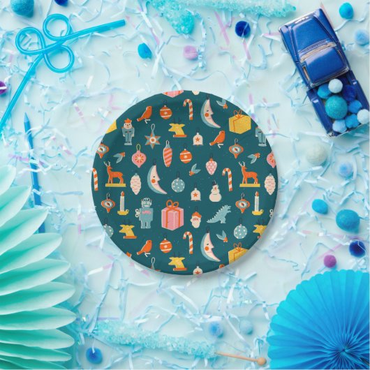 Weihnachtsschmuck Muster Pappteller (Party)