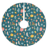 Weihnachtsschmuck Muster Polyester Weihnachtsbaumdecke (Vorderseite)