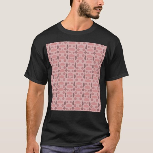 Weihnachtsschmuck Muster Rosa T-Shirt (Vorderseite)