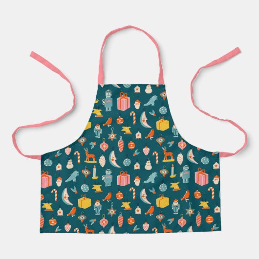 Weihnachtsschmuck Muster Schürze (Vorderseite)