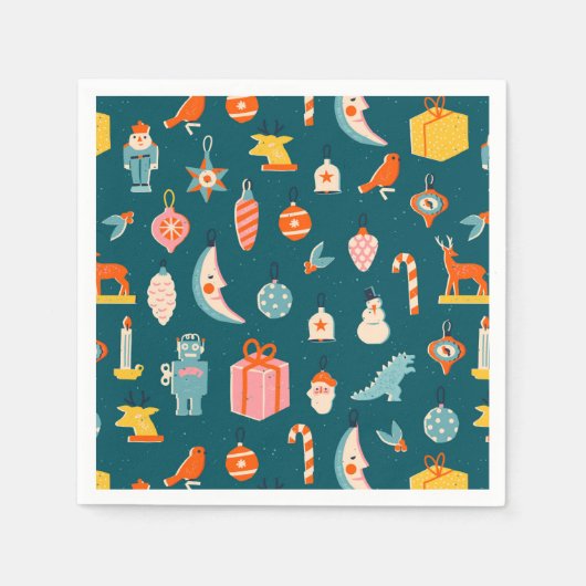 Weihnachtsschmuck Muster Serviette (Vorderseite)