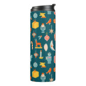 Weihnachtsschmuck Muster Thermosbecher (Nach links gedreht)