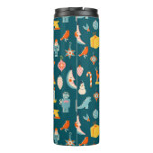 Weihnachtsschmuck Muster Thermosbecher (Rückseite)