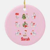 Weihnachtsschmuck nach Maß für Mädchen (Hinten)