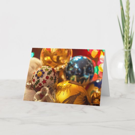 Weihnachtsschmuck Nah Karte (Vorderseite)