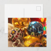 Weihnachtsschmuck Nah Postkarte (Vorne/Hinten)
