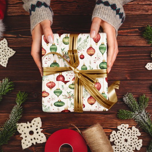 Weihnachtsschmuck - Nahtloses Muster Geschenkpapier