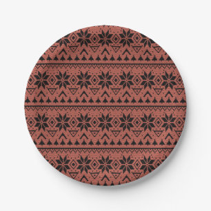 Weihnachtsschmuck nordischer Winterskandinavischer Pappteller