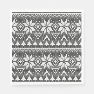 Weihnachtsschmuck nordischer Winterskandinavischer Serviette