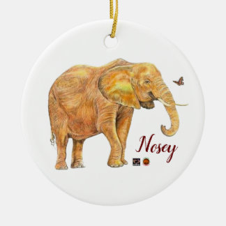 Weihnachtsschmuck, Nosey, einseitig Keramik Ornament