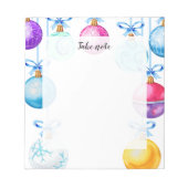 Weihnachtsschmuck Notizblock (Vorderseite)