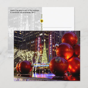 Weihnachtsschmuck, NYC - Postkarte