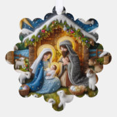 Weihnachtsschmuck oder Geschenkmarke Ornament Karte (Rückseite)