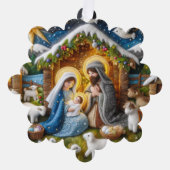 Weihnachtsschmuck oder Geschenkmarke Ornament Karte (Vorderseite)