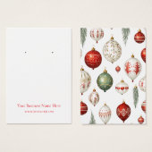 Weihnachtsschmuck Ohrring Display Card (Vorne & Hinten)